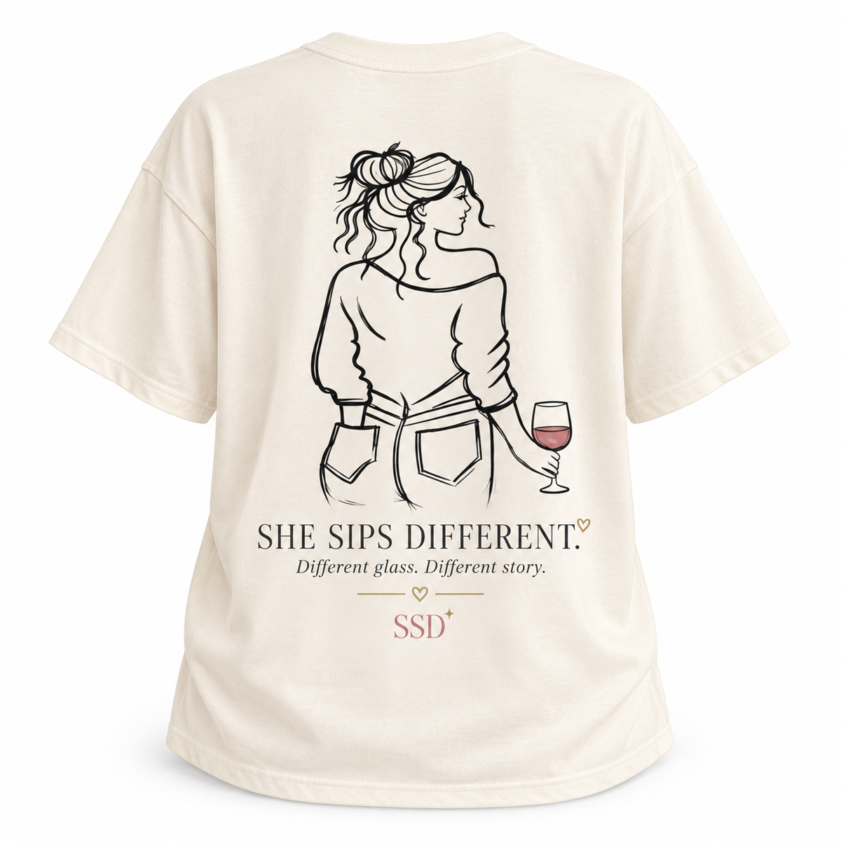 Different Story Oversized Tee individual product mockup