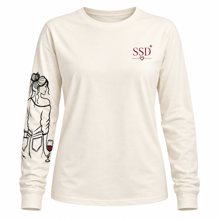 She Sips Long-Sleeve Tee — individual item