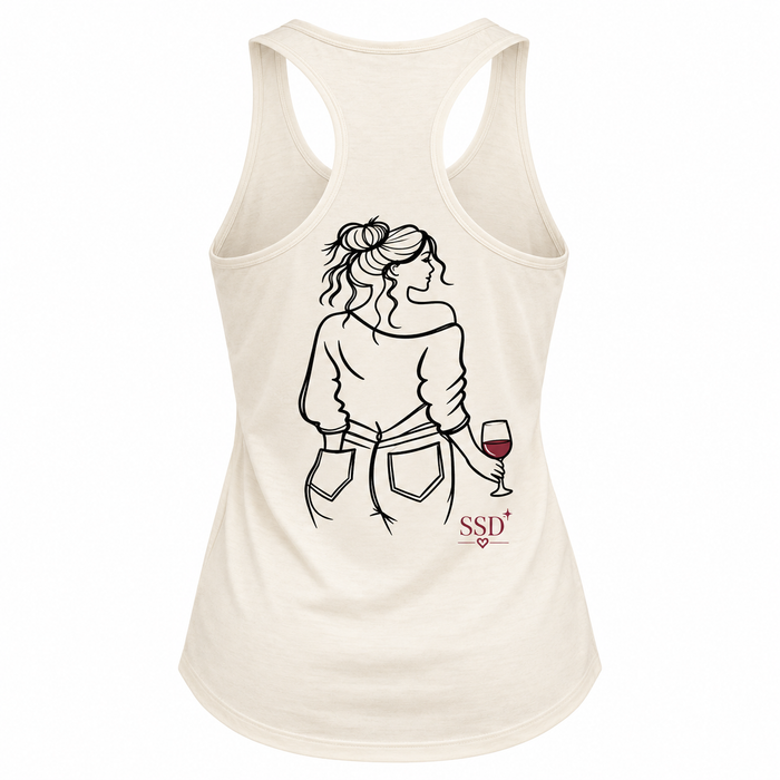 Wine Wisdom Racerback — individual item